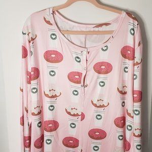 Long-sleeved pajama romper